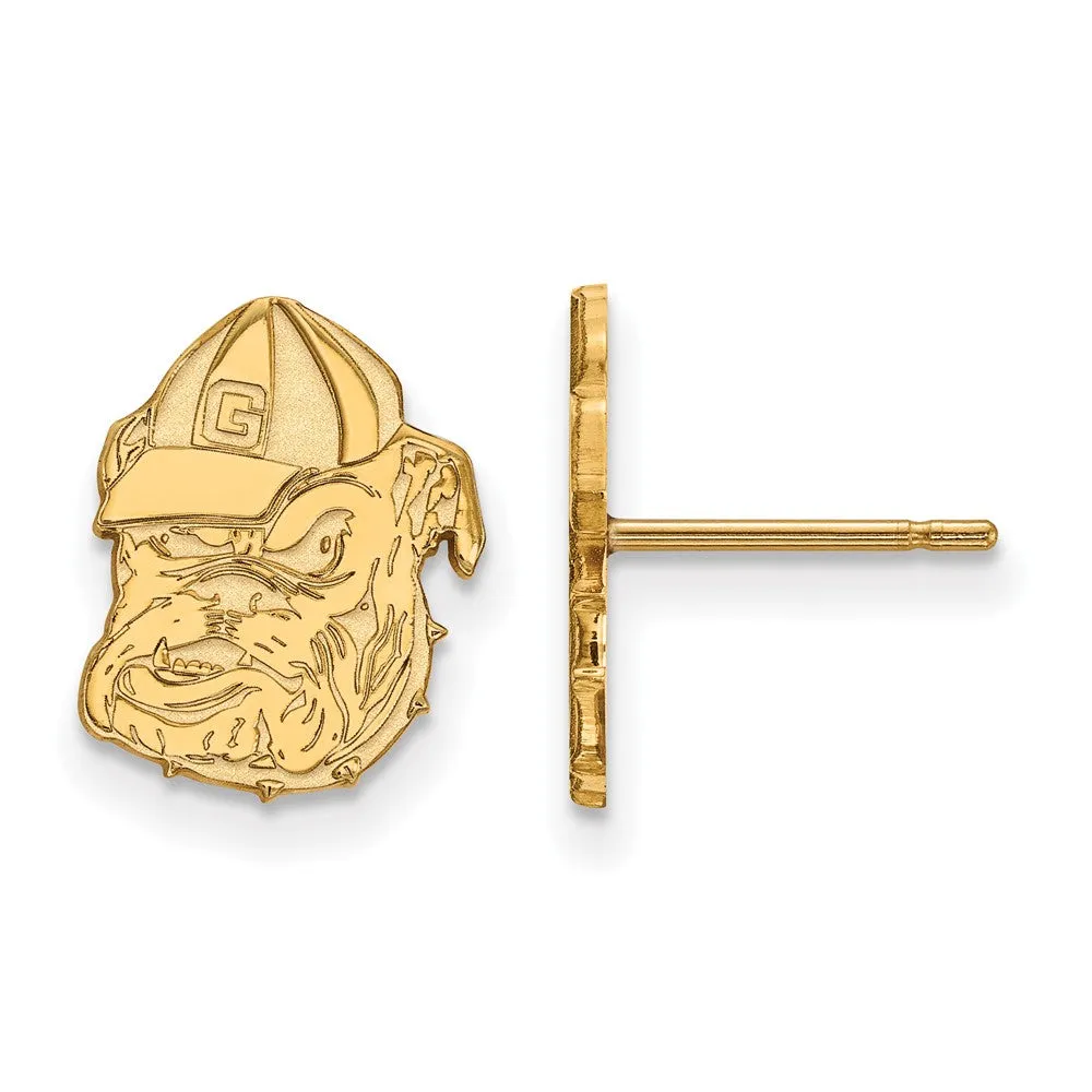 10k Yellow Gold University of Georgia Small Post Earrings