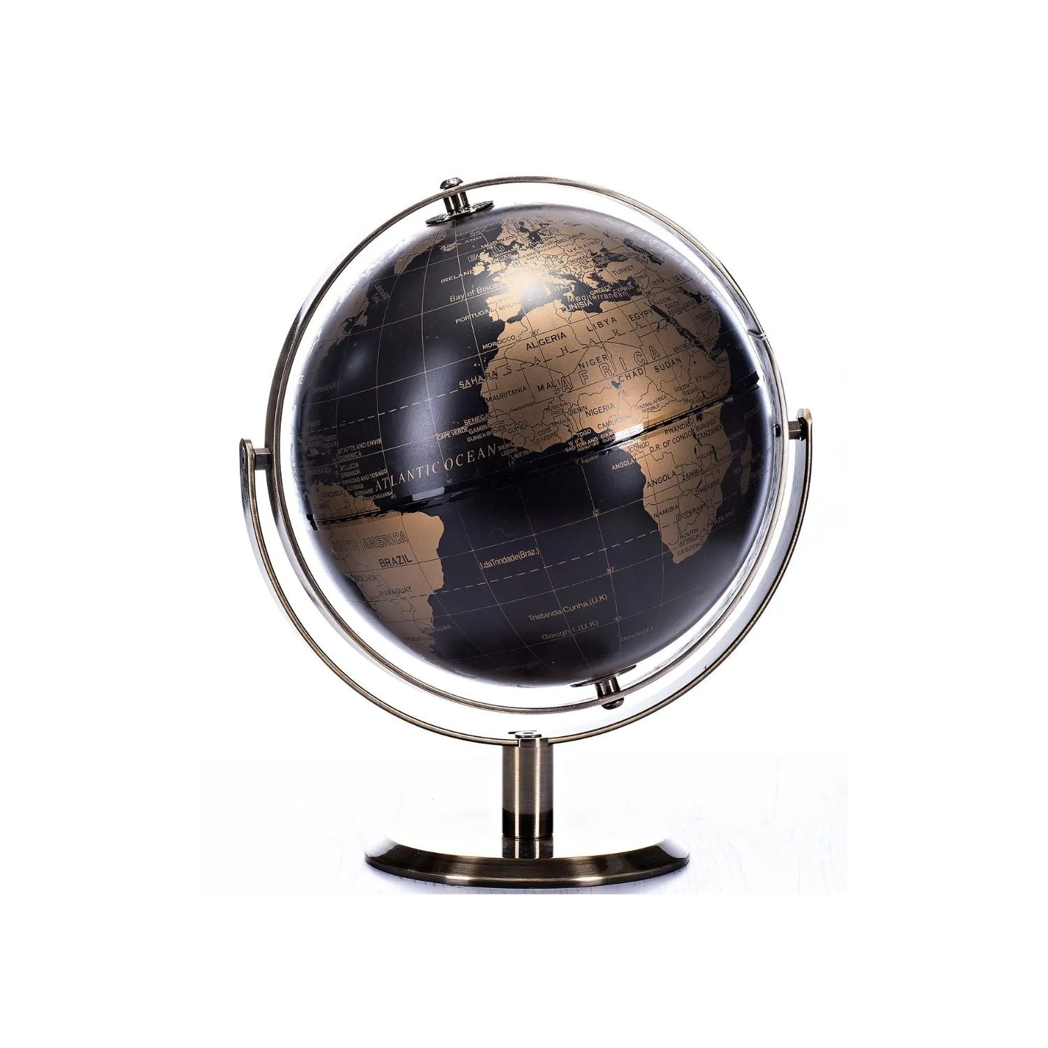 20cm Globe - Black & Gold