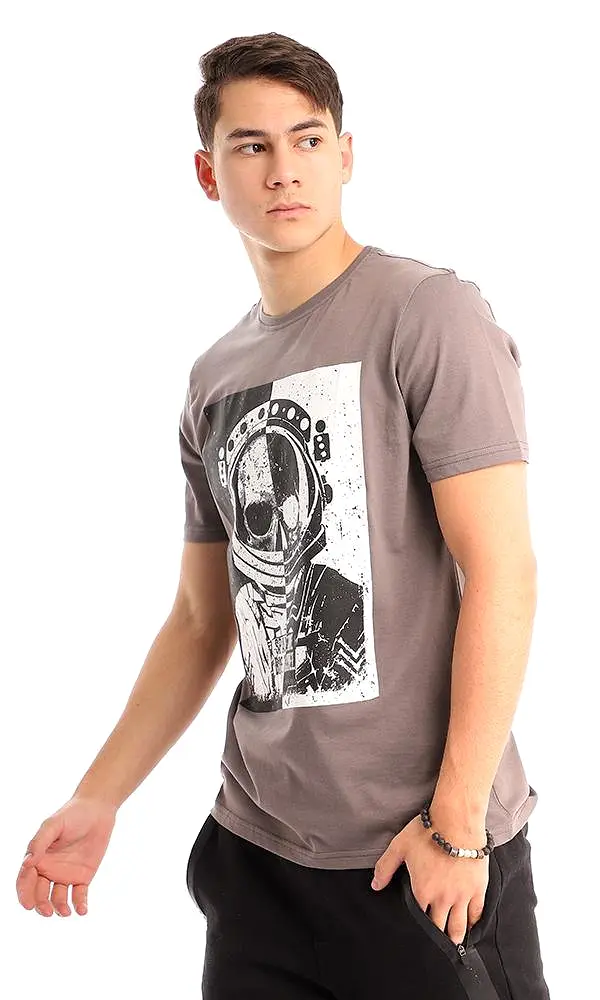 95471 Printed Astronaut Dark Grey Slip On Tee