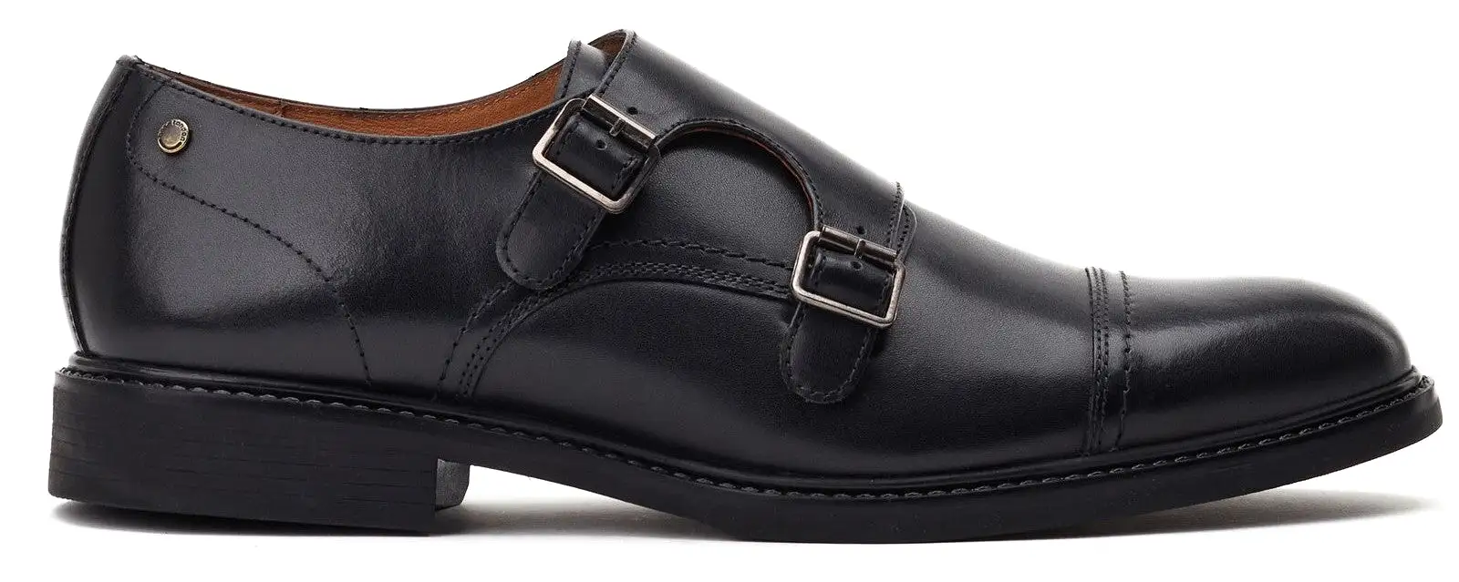 Base London Diablo Mens Leather Monk Shoe