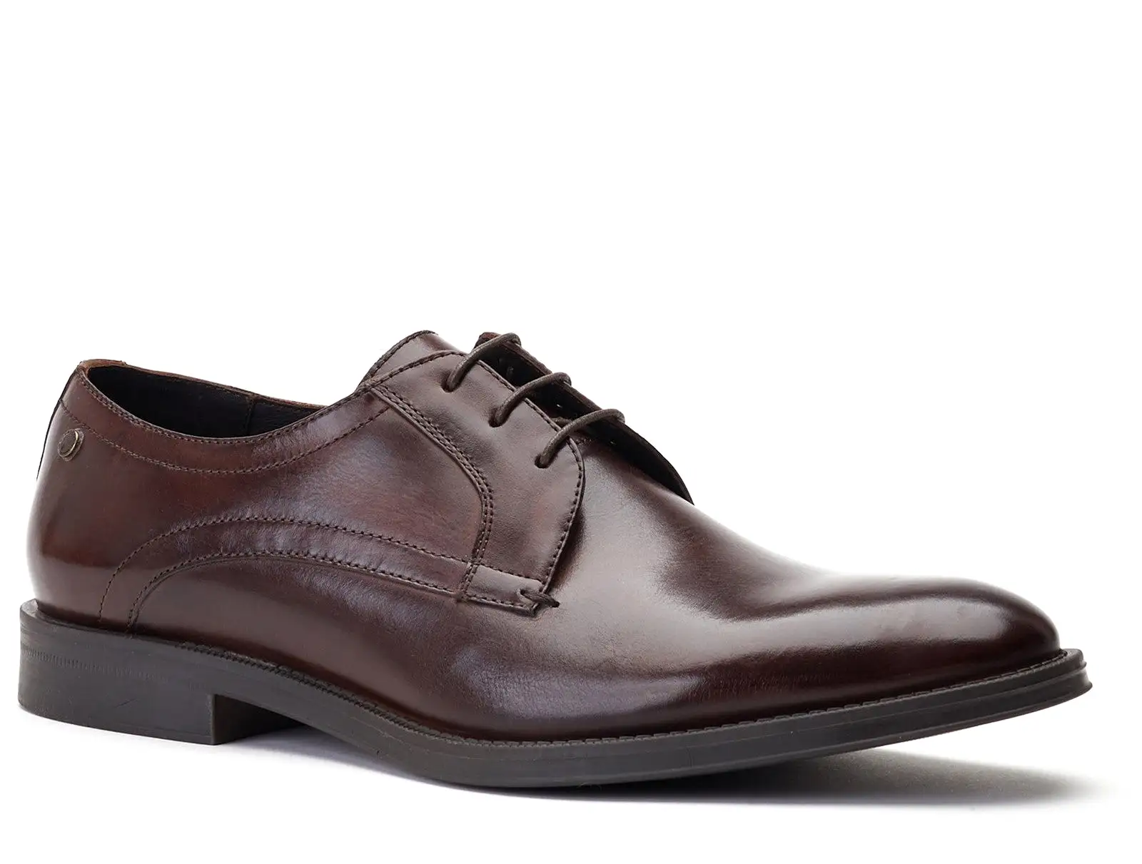 Base London Hadley Waxy Mens Plain Toe Lace Up Shoe