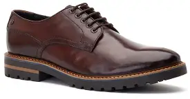 Base London Halsey Washed Mens Leather Derby Shoe