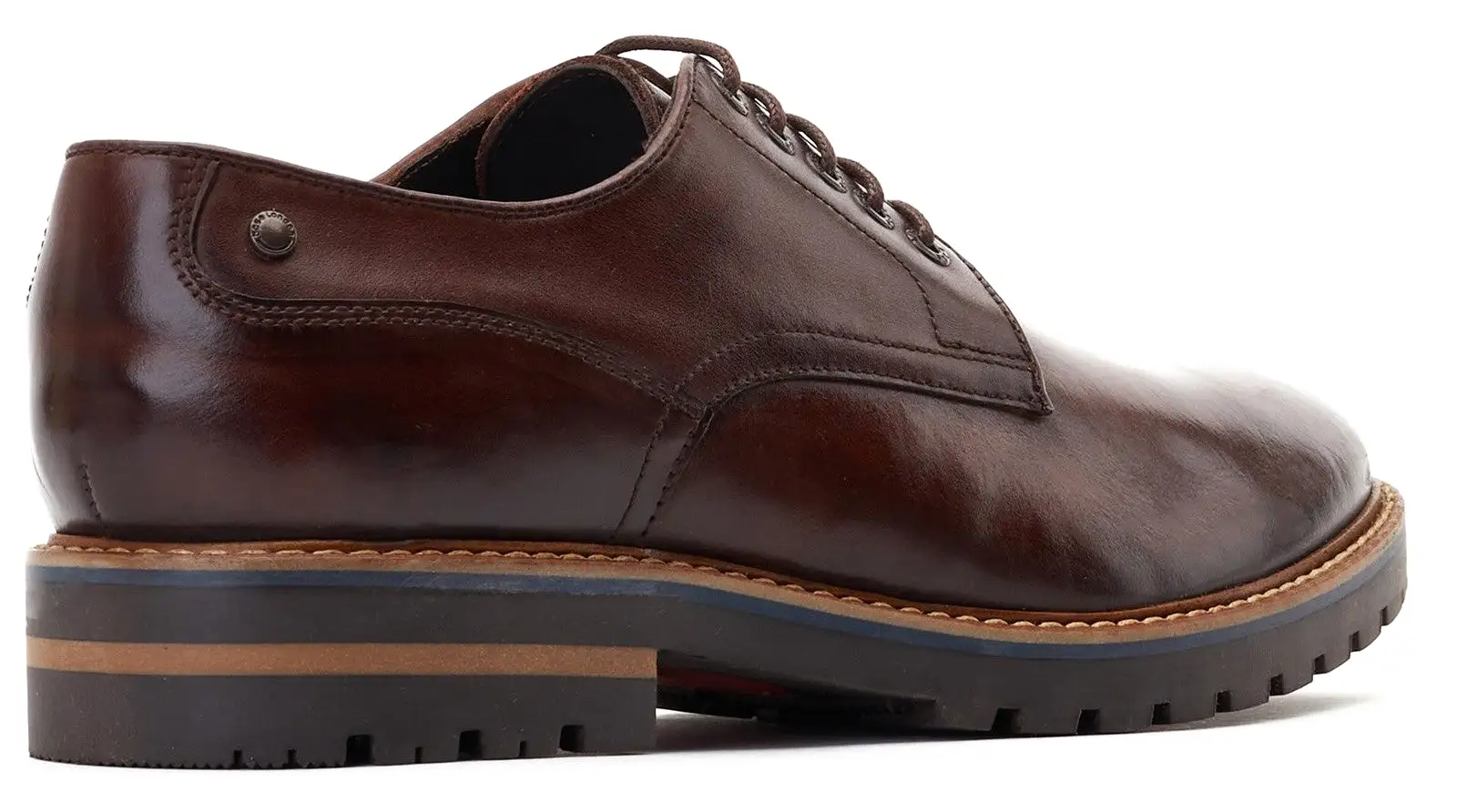 Base London Halsey Washed Mens Leather Derby Shoe