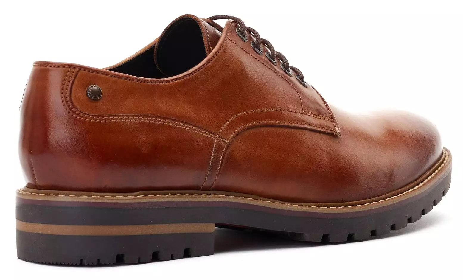 Base London Halsey Washed Mens Leather Derby Shoe