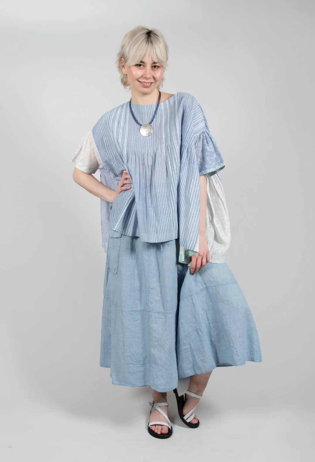 Cai Blouse in Powder Blue