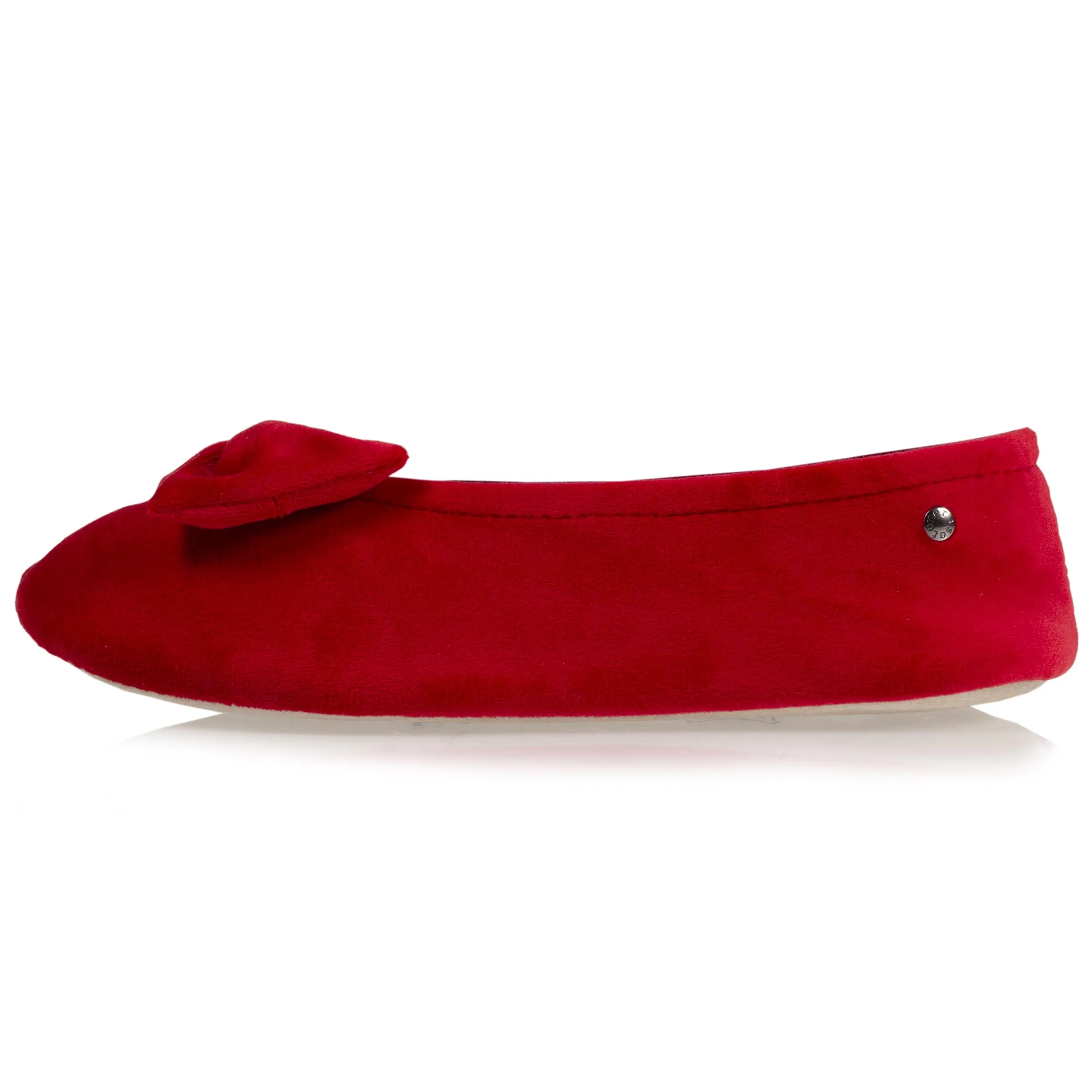 Chaussons ballerines Femme Grand Nud Rouge