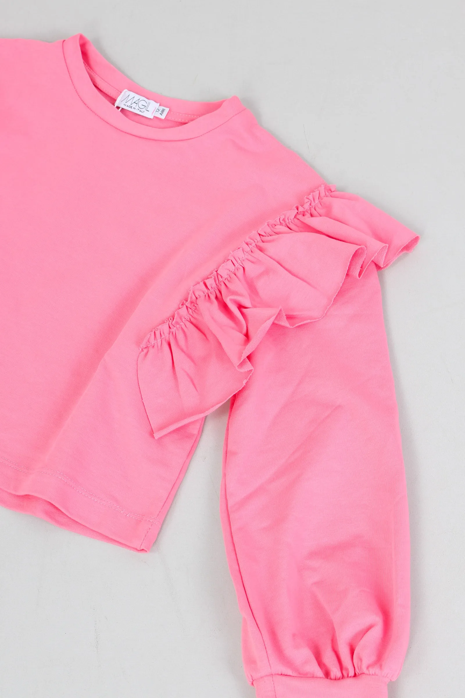 Felpa Cropped Rouge Fuxia