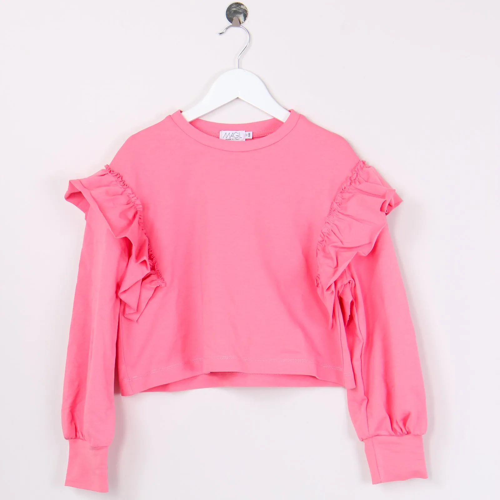 Felpa Cropped Rouge Fuxia