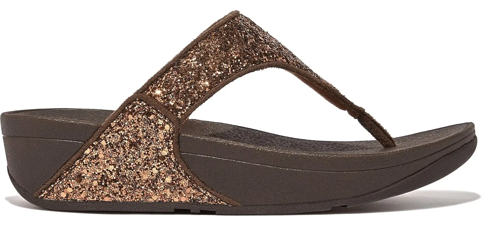 FitFlop Lulu Glitter Womens Toe-Post Sandal