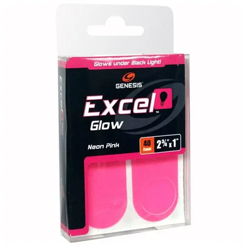 Genesis Excel Glow Neon Pink Black Light Performance Tape Pre Cut 40 Count