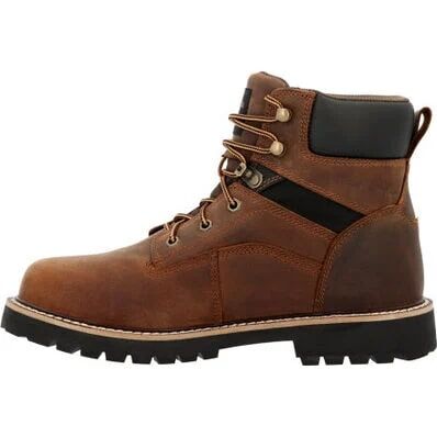 Georgia Men's Core 37 Steel Toe Waterproof Work Boot in Brown