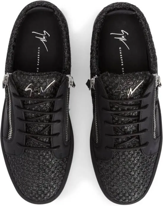 Giuseppe Zanotti Frankie textured-finish sneakers Black