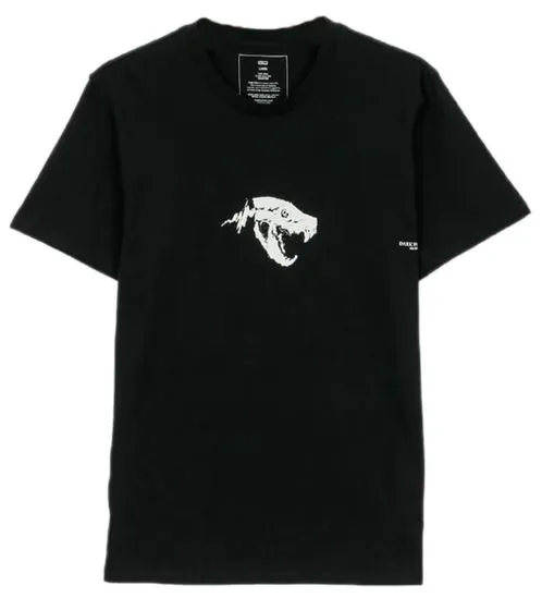 GLOBE Dion Agius Hollow men s cotton shirt sustainable crew neck shirt with dinosaur skull print GB02110003 BLK Black