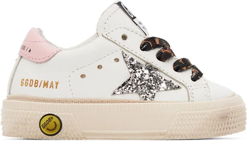 Golden Goose Baby White May Sneakers