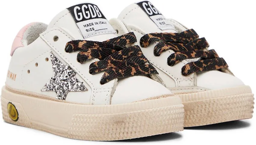 Golden Goose Baby White May Sneakers