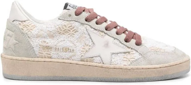 Golden Goose Ball Star embroidered-panels sneakers Neutrals