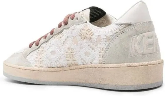 Golden Goose Ball Star embroidered-panels sneakers Neutrals