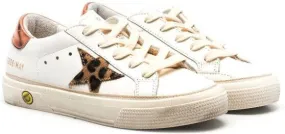 Golden Goose Kids May low-top lace-up sneakers White