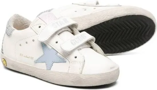 Golden Goose Kids Old School leather sneakers White