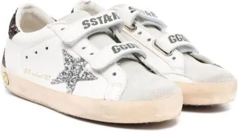 Golden Goose Kids Old School touch-strap sneakers White