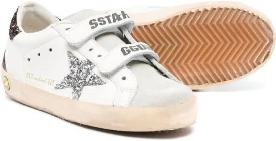 Golden Goose Kids Old School touch-strap sneakers White