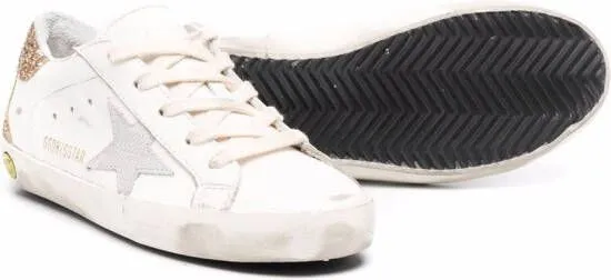 Golden Goose Kids Super-Star leather sneakers White