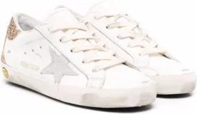 Golden Goose Kids Super-Star leather sneakers White