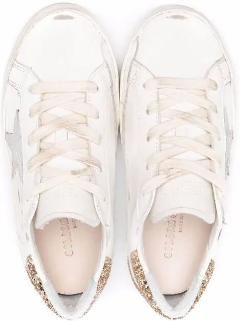 Golden Goose Kids Super-Star leather sneakers White