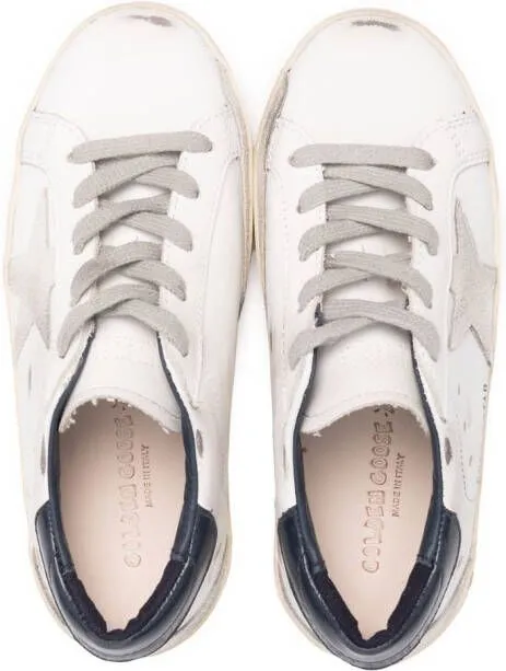 Golden Goose Kids Superstar lace-up trainers White