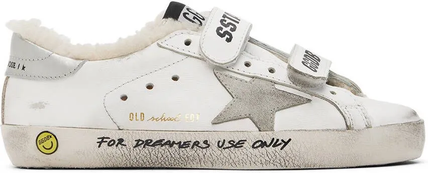 Golden Goose Kids White Old School Sneakers