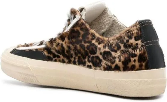 Golden Goose leopard-print lace-up sneakers Brown