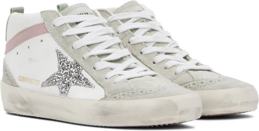 Golden Goose SSENSE Exclusive White & Gray Mid Star Sneakers