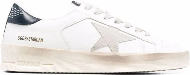 Golden Goose star-patch lace-up sneakers White