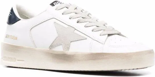 Golden Goose star-patch lace-up sneakers White