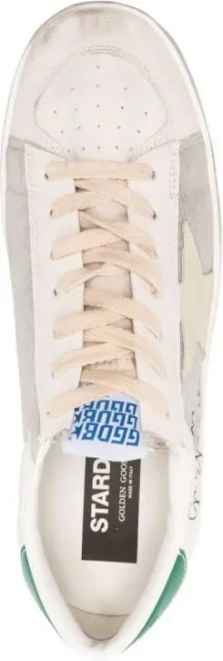 Golden Goose Stardan distressed star-appliqué sneakers White