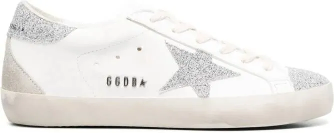 Golden Goose Super-Star glitter-embellished sneakers White