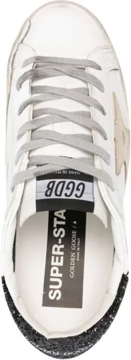 Golden Goose Super-Star glittered sneakers White