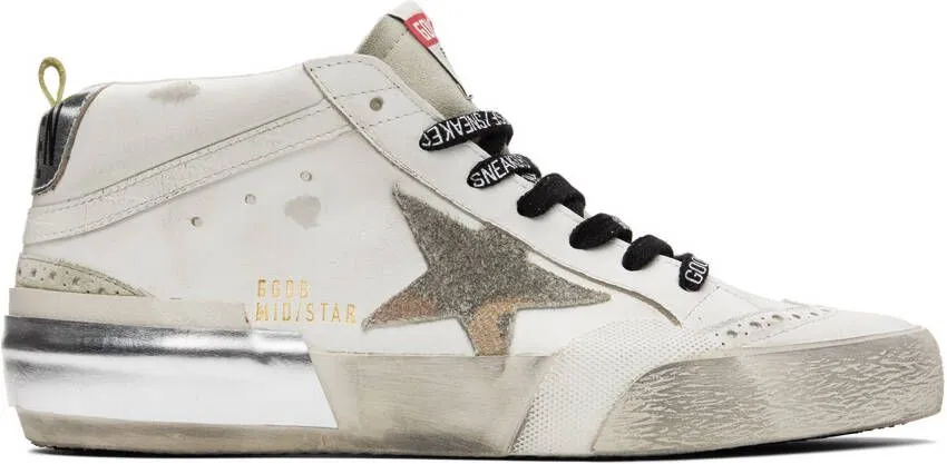 Golden Goose White Mid Star Classic Sneakers