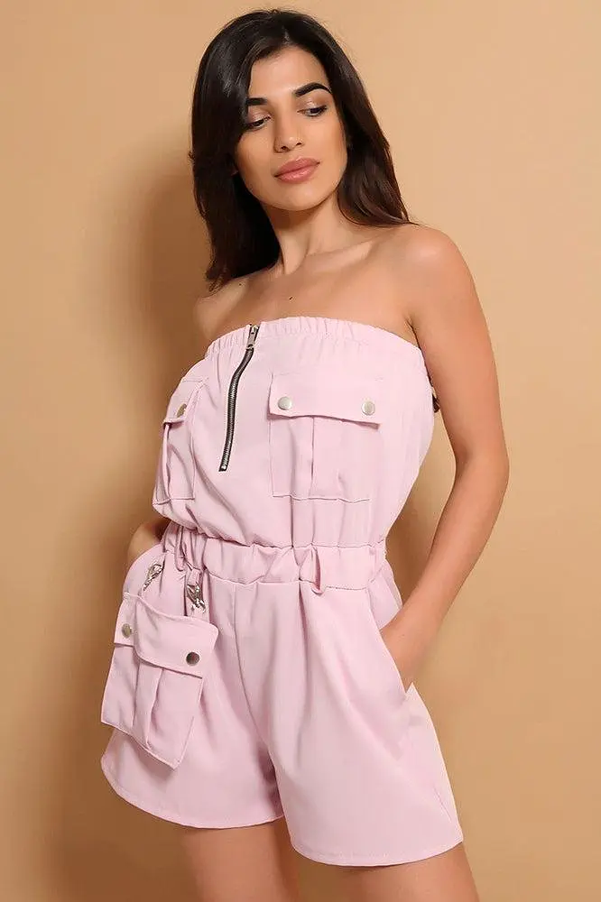 Lilac Bandeau Utility Playsuit