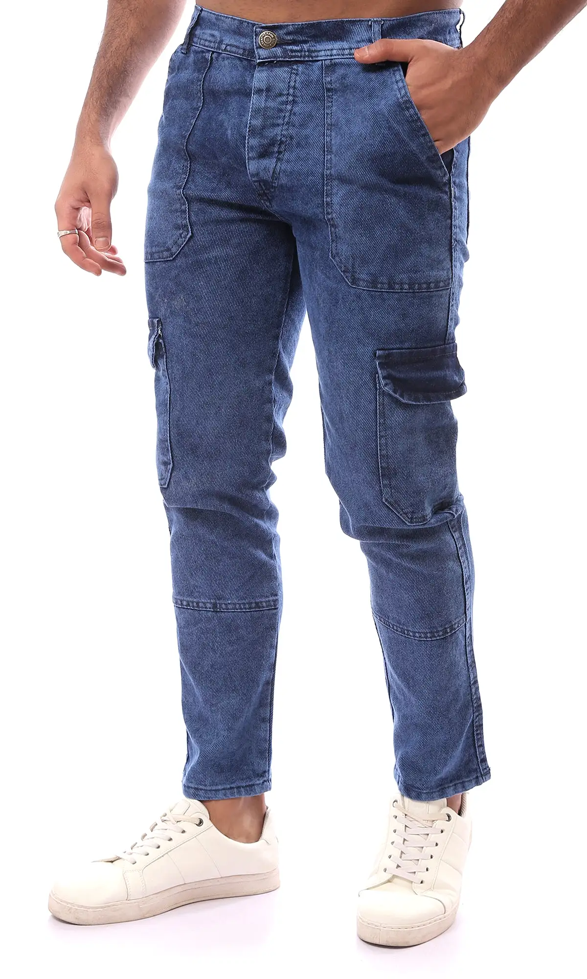 O173896 Solid Classic All Seasons Blue Jeans