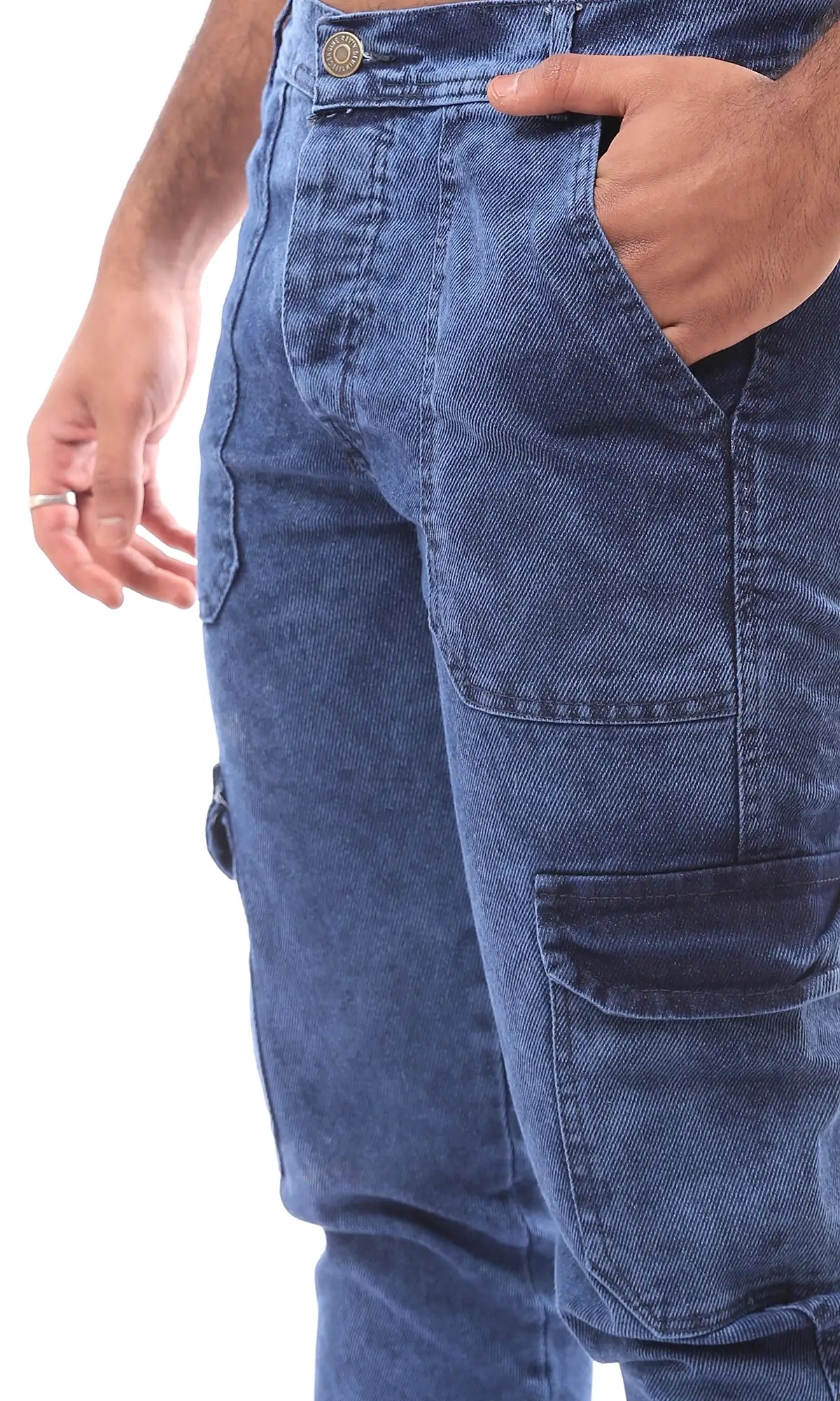 O173896 Solid Classic All Seasons Blue Jeans