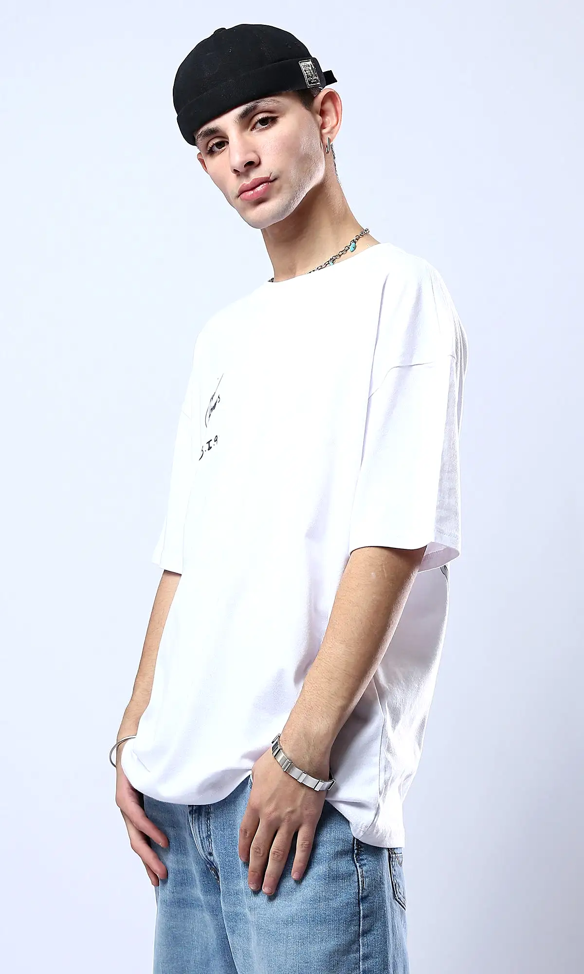 O178406 Crew Neck Slip On White Casual Tee