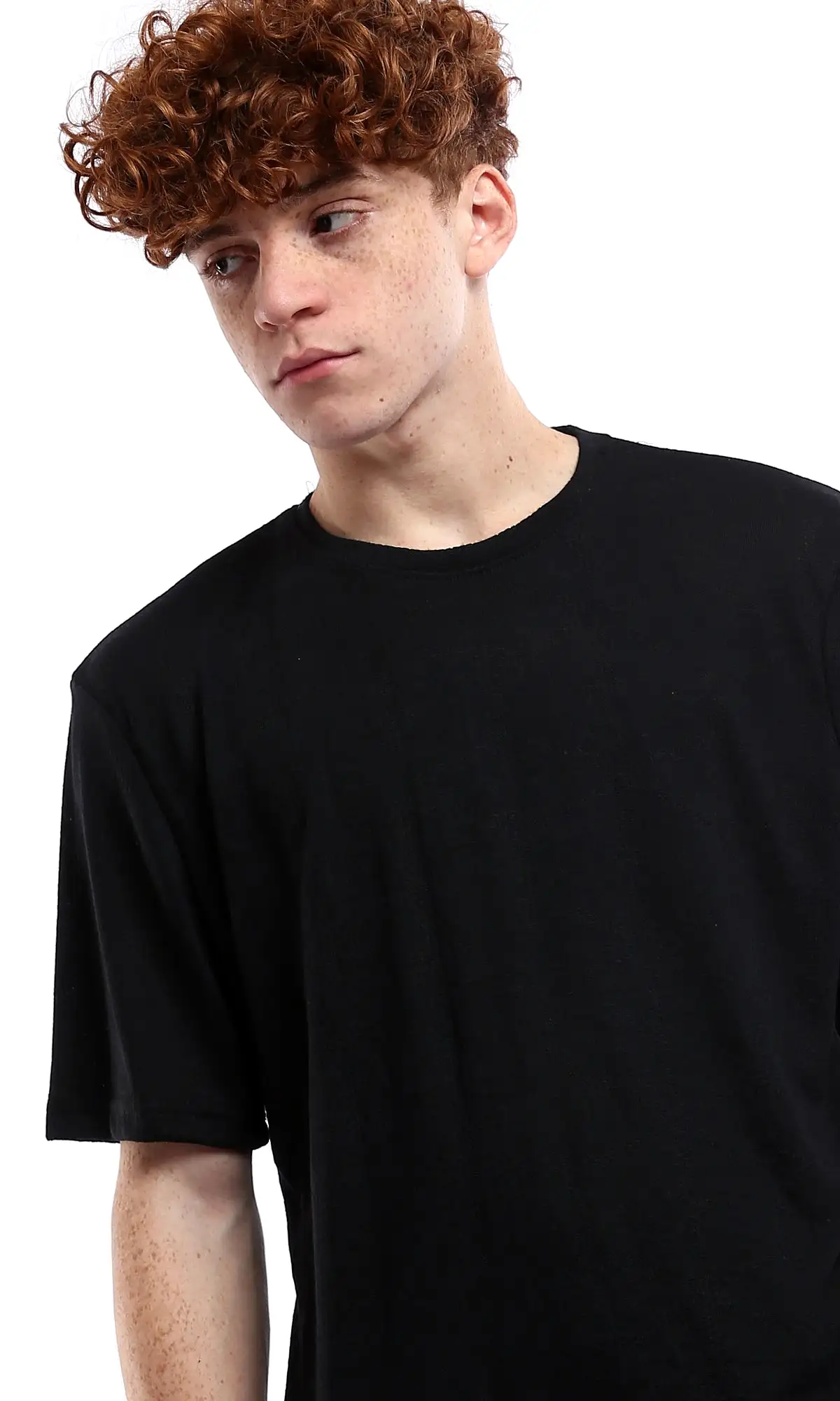 O178557 Lightweight Self Pattern Black Summer Tee