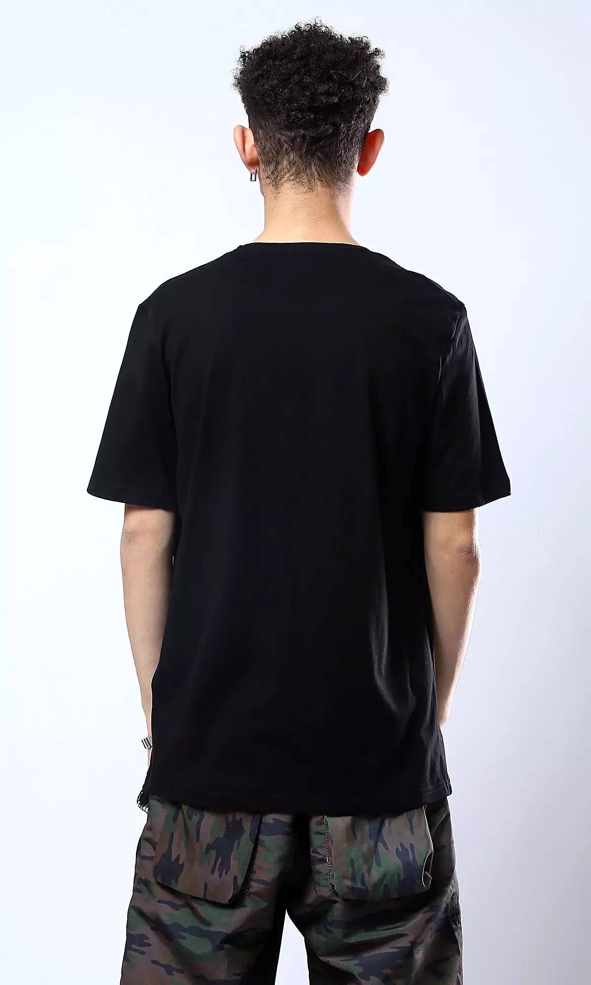 O178958 Printed Game Over Short Sleeves Summer Black Tee