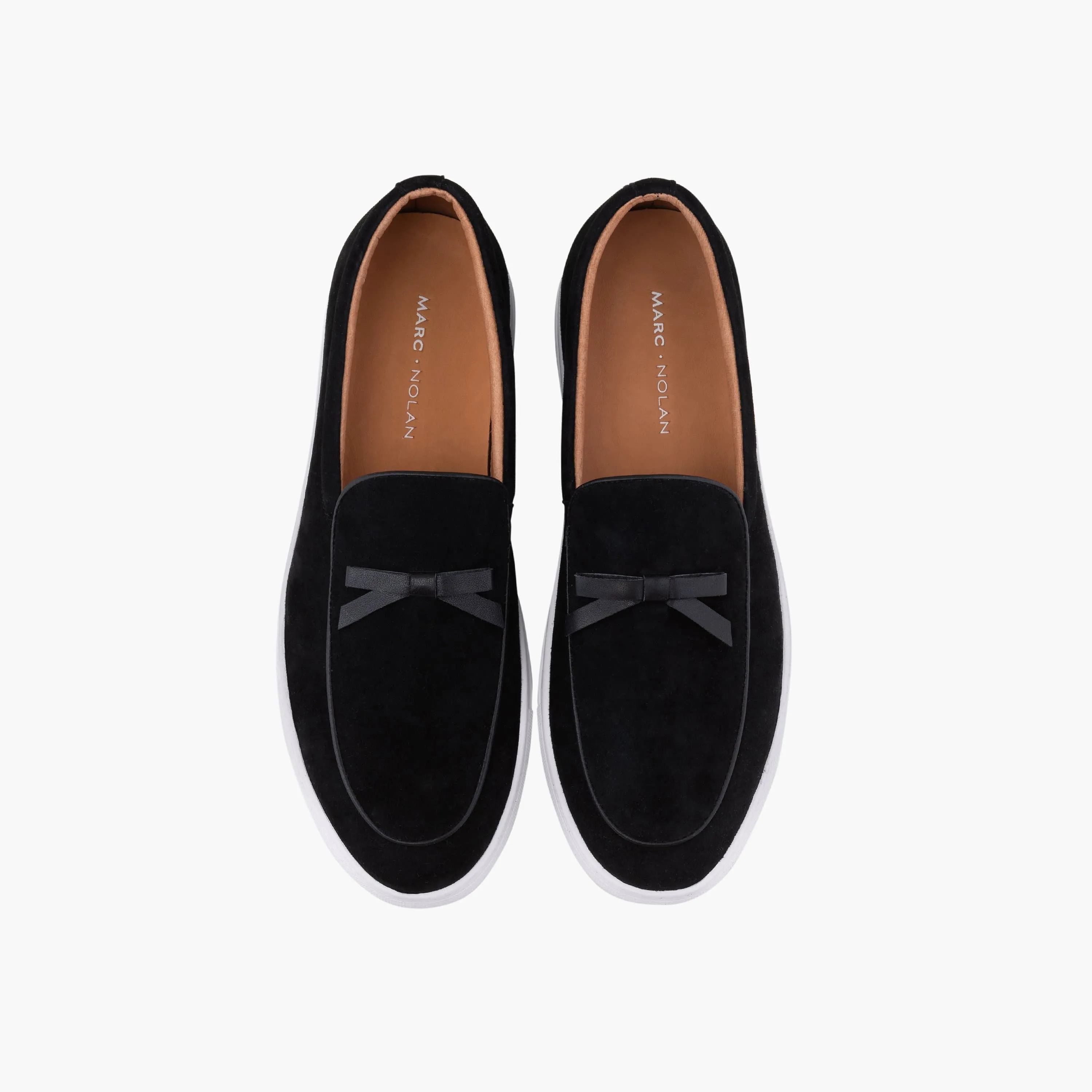 Odell Black Suede Belgian Loafer Sneakers