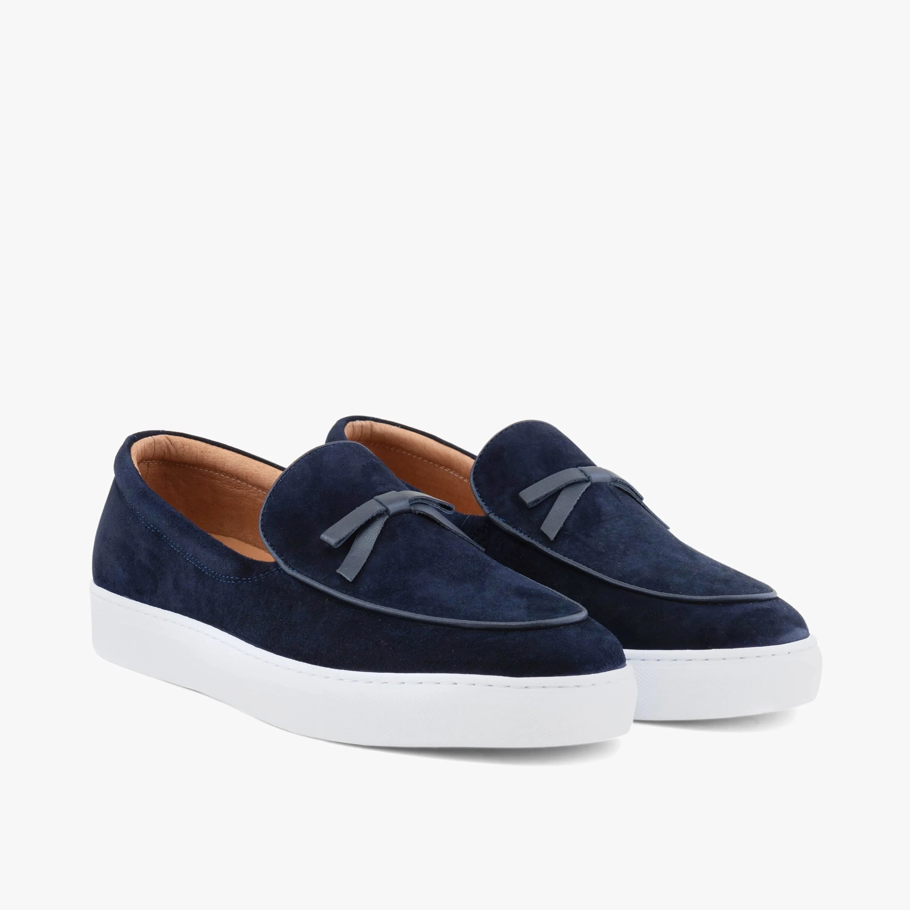 Odell Navy Suede Belgian Loafer Sneakers