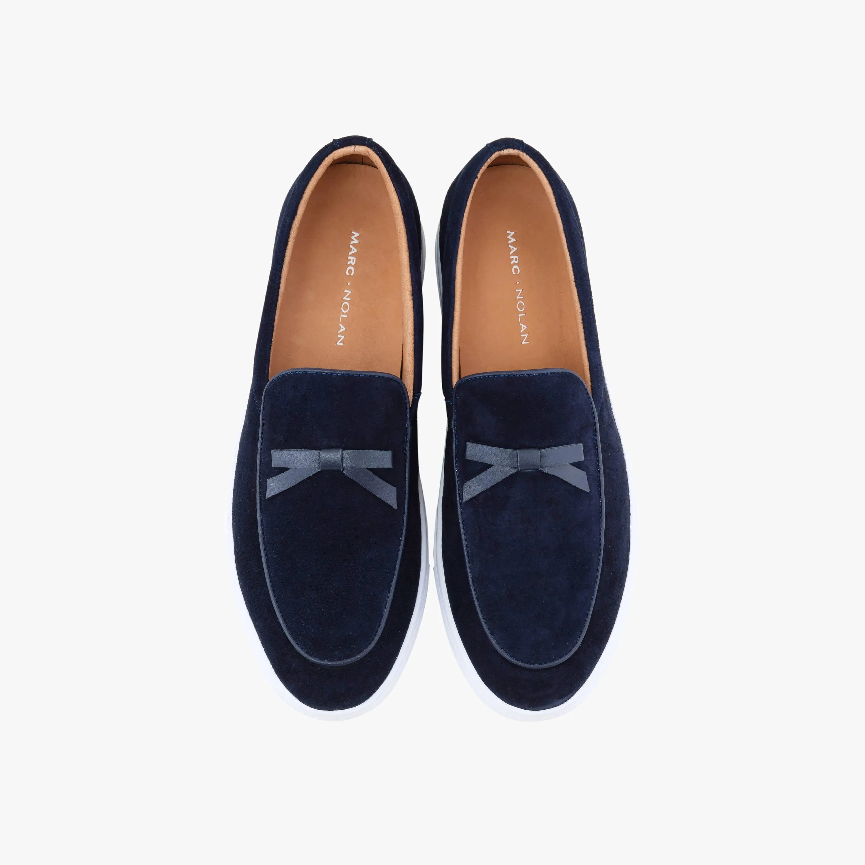 Odell Navy Suede Belgian Loafer Sneakers