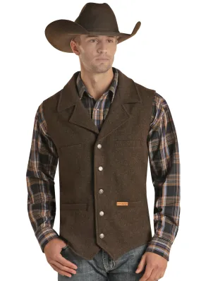 Panhandle Slim Mens Powder River Brown Solid Vest