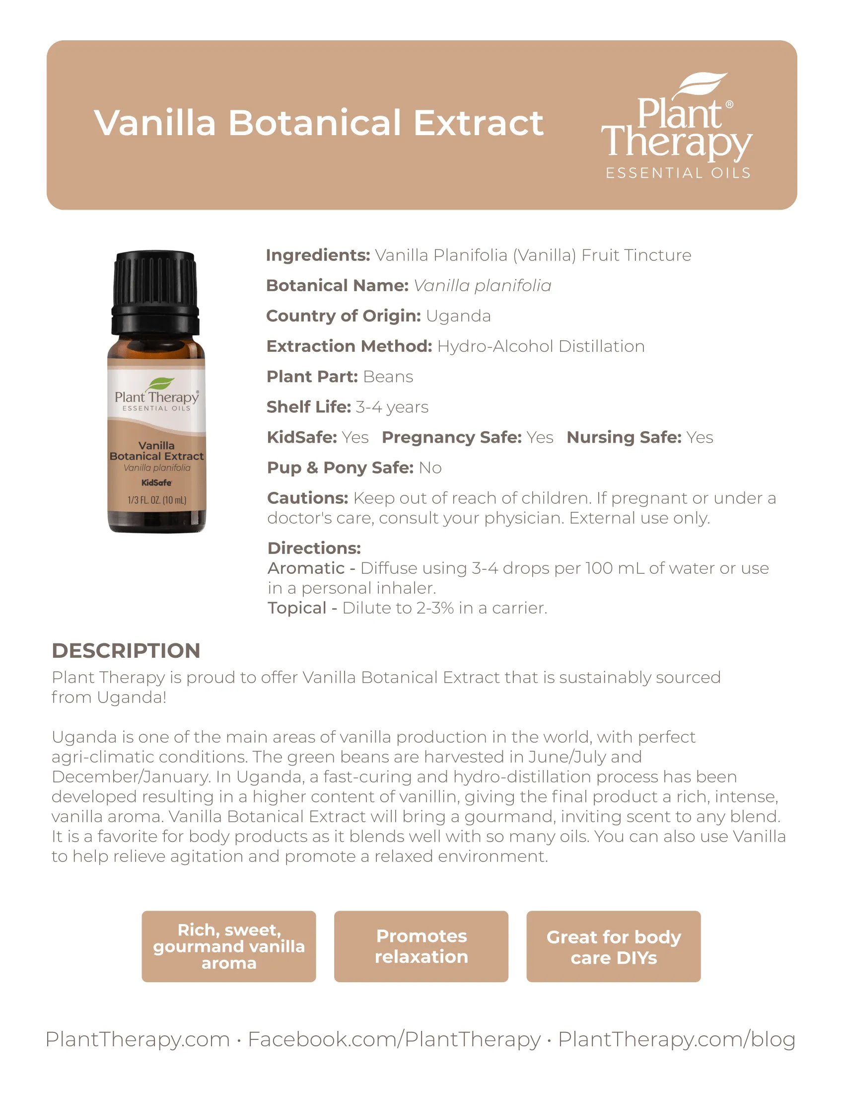 Plant Therapy Vanilla Botanical Extract