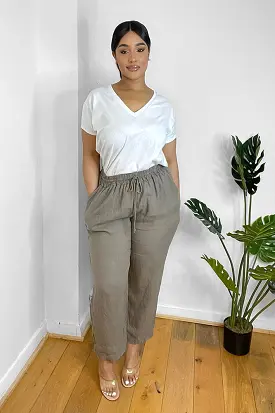 Relaxed Fit Drawstring Waist Trousers